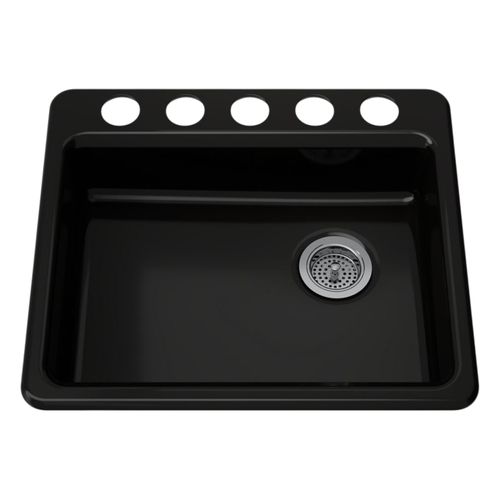 Main product image of Riverby 25" Undermount Single-Bowl Kitchen Sink (Black), K-5479-5U-7