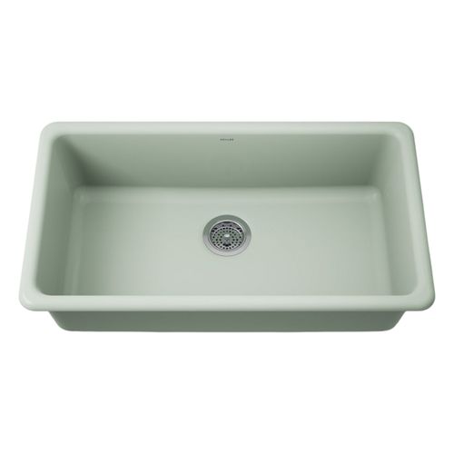 Main product image of Iron/Tones 33" Top-/Undermount Single-Bowl Kitchen Sink (Aspen Green), K-5707-42