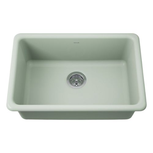 Main product image of Iron/Tones 27" Top-/Undermount Single-Bowl Kitchen Sink (Aspen Green), K-5708-42