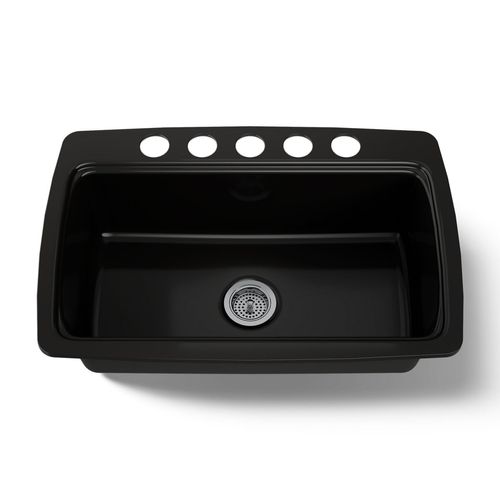 Main product image of 33" Undermount Single-Bowl Kitchen Sink (Black/Black), K-5864-5U-7
