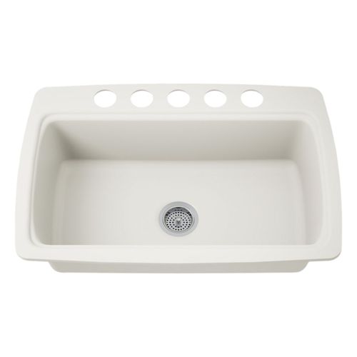 Main product image of Cape Dory 33" Undermount Single-Bowl Kitchen Sink (Biscuit), K-5864-5U-96