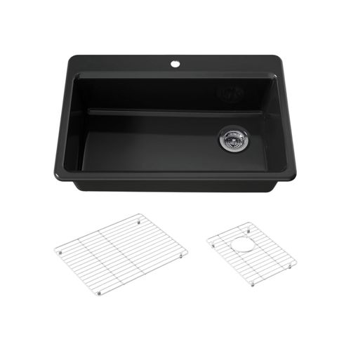 Main product image of Riverby 33" Top-Mount Single-Bowl Kitchen Sink (Black), K-5871-1A1-7