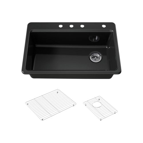 Main product image of Riverby 33" Top-Mount Single-Bowl Kitchen Sink (Black), K-5871-4A1-7