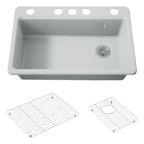 Main product image of Riverby 33" Undermount Single-Bowl Kitchen Sink (Ice Grey), K-5871-5UA1-95