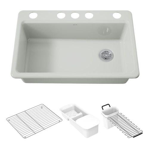 Main product image of Riverby 33" Undermount Single-Bowl Kitchen Sink (Sea Salt), K-5871-5UA1-FF