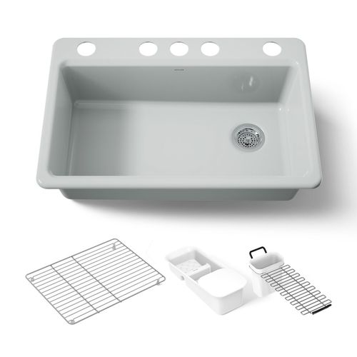 Main product image of 33" Undermount Single-Bowl Workstation Kitchen Sink (Ice Grey), K-5871-5UA3-95