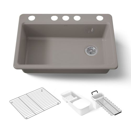 Main product image of 33" Undermount Single-Bowl Workstation Kitchen Sink (Truffle), K-5871-5UA3-TRF