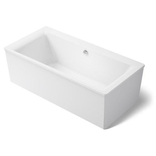 Main product image of Stargaze 72" x 36" Rectangular Freestanding Bathtub with Straight Shroud (White)