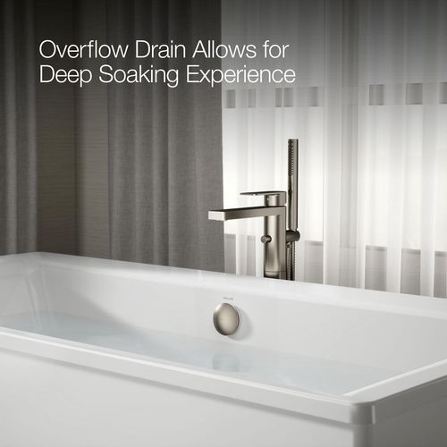 Main product image of Stargaze 72" x 36" Rectangular Freestanding Bathtub with Straight Shroud (White)