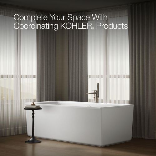 Main product image of Stargaze 72" x 36" Rectangular Freestanding Bathtub with Straight Shroud (White)