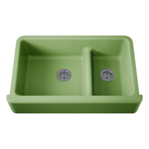 Main product image of Whitehaven Smart Divide 35-3/4" Undermount Double-Bowl Farmhouse Kitchen Sink (Fresh Green), K-6427-34