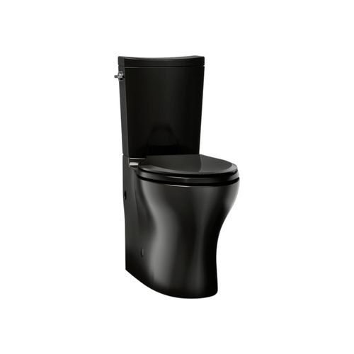 Persuade Curv Two-Piece Elongated Toilet w/ Skirted Trapway, Dual-Flush (Black), K-75790-7