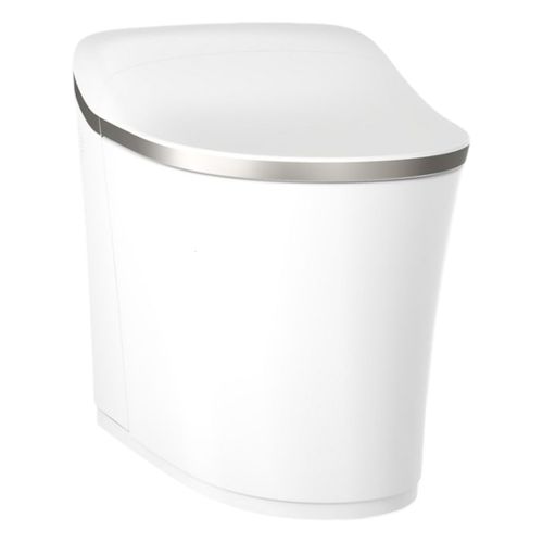 Main product image of Eir One-Piece Elongated Smart Toilet, Dual-Flush (White w/ Brushed Nickel), K-77795-0BN