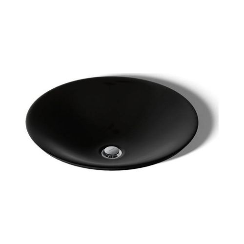 Main product image of 17-3/4" Round Drop-In Bathroom Sink, No Overflow (Black/Black), K-7806-7