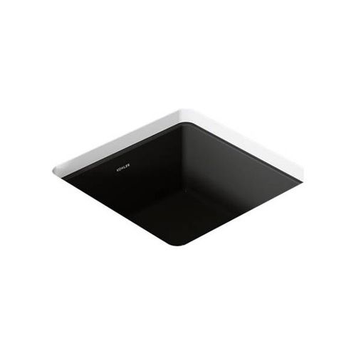 Main product image of 13" Square Undermount Bathroom Sink (Black/Black)