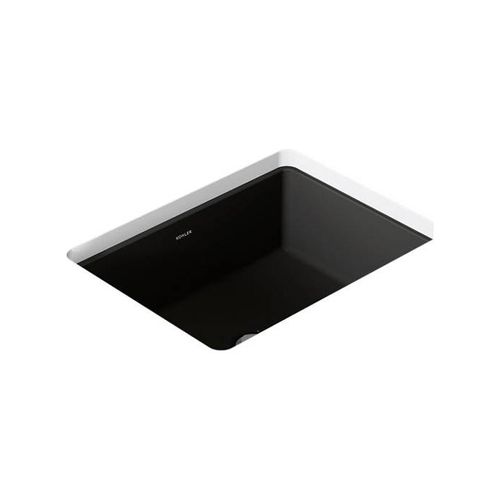 Main product image of 17" Rectangular Undermount Bathroom Sink (Black/Black), K-8189-7