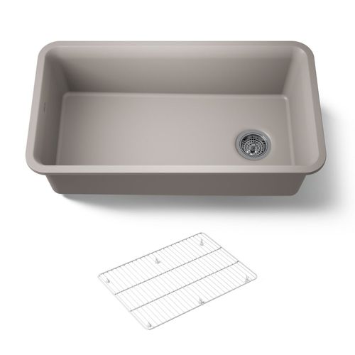 Main product image of 33-1/2" Undermount Single-Bowl Kitchen Sink (Matte Taupe), K-8206-CM3