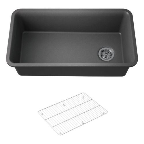 Main product image of Cairn 33-1/2" Undermount Single-Bowl Kitchen Sink (Matte Graphite), K-8206-CM7