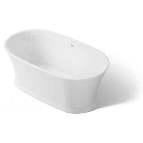 Main product image of Memoirs 60" x 34" Oval Freestanding Bathtub with Center Toe-Tap Drain (White)