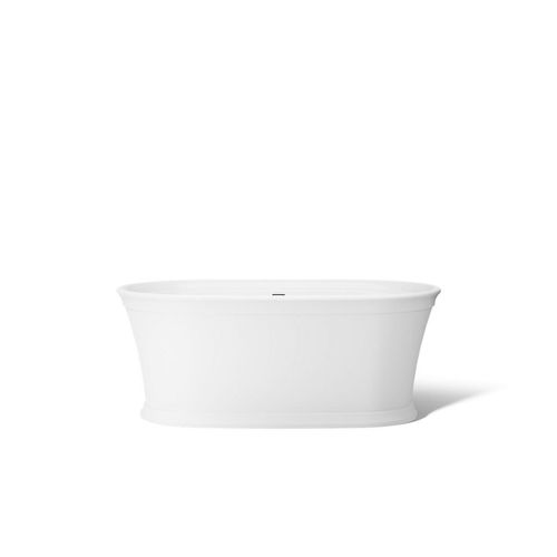 Main product image of Memoirs 60" x 34" Oval Freestanding Bathtub with Center Toe-Tap Drain (White)