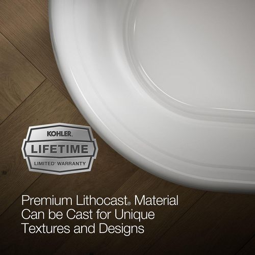 Main product image of Memoirs 60" x 34" Oval Freestanding Bathtub with Center Toe-Tap Drain (White)