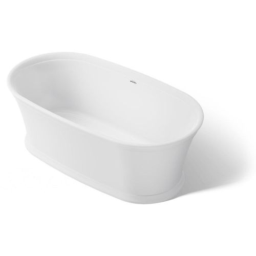 Main product image of Memoirs 66-1/4" x 36-1/2" Oval Freestanding Bathtub with Center Toe-Tap Drain (White)