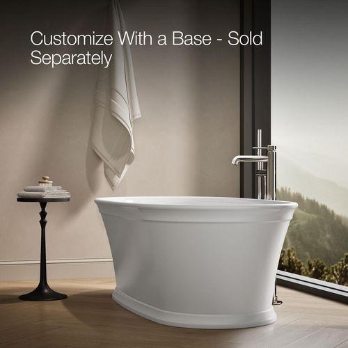 Main product image of Memoirs 66-1/4" x 36-1/2" Oval Freestanding Bathtub with Center Toe-Tap Drain (White)