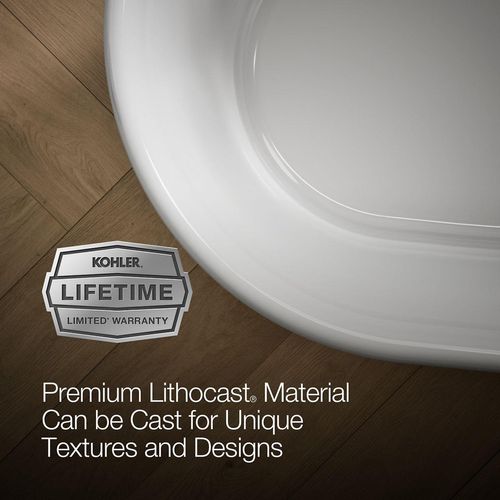 Main product image of Memoirs 66-1/4" x 36-1/2" Oval Freestanding Bathtub with Center Toe-Tap Drain (White)