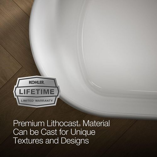 Main product image of Ceric 60" x 29" Oval Freestanding Bathtub with Center Toe-Tap Drain (White)