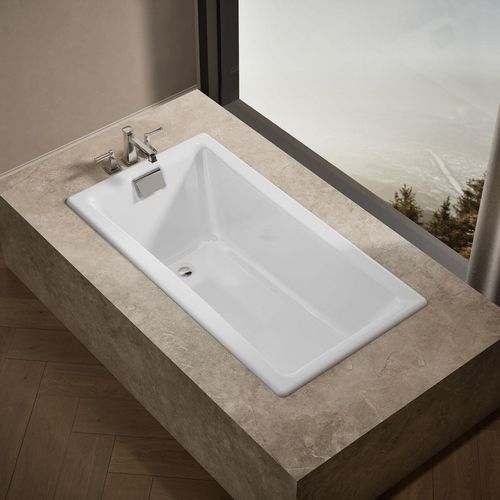 Main product image of Tea-for-Two 60" x 32" Drop-In Bathtub for Two with Reversible Drain (White)