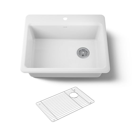 Main product image of 27" Top-Mount Single-Bowl Kitchen Sink (White), K-8668-1A1-0