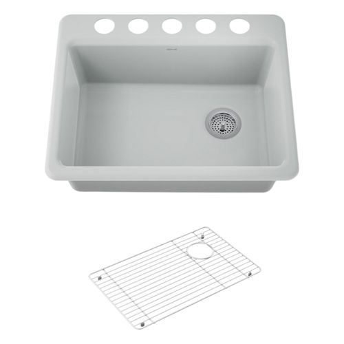 Main product image of Riverby 27" Undermount Single-Bowl Kitchen Sink (Ice Grey), K-8668-5UA1-95