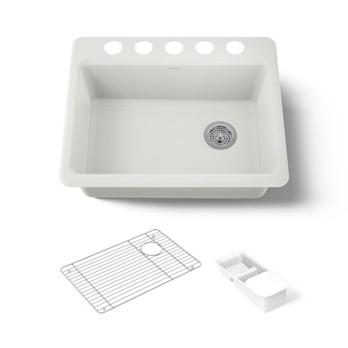 Main product image of 27" Undermount Single-Bowl Workstation Kitchen Sink (Dune), K-8668-5UA2-NY