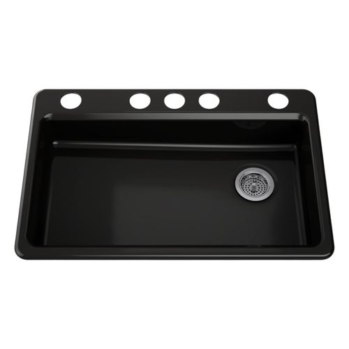 Main product image of Riverby 33" Undermount Single-Bowl Kitchen Sink (Black), K-8689-5U-7