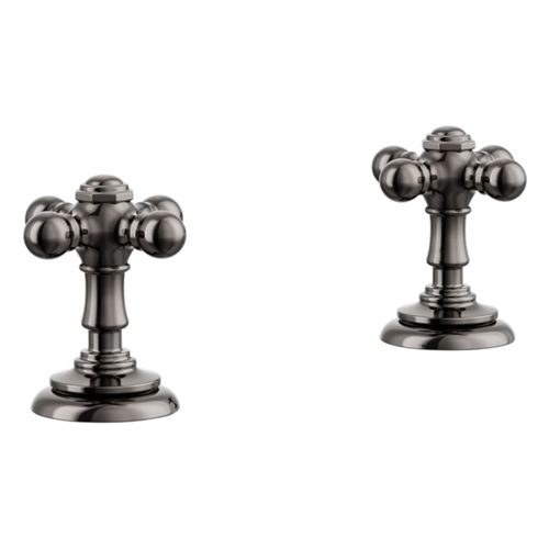 Main product image of Artifacts Cross Bathroom Faucet Handles (Vibrant Titanium), K-98068-3-TT