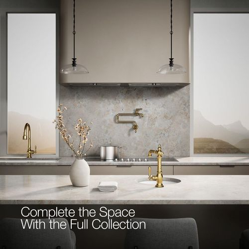 Main product image of Artifacts Single-Handle Bar Sink Faucet with Swing Spout (Vibrant Brushed Moderne Brass), K-99267-2MB