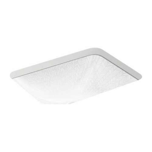 Main product image of 20" Rectangular Undermount Vessel Bathroom Sink (White Sartorial Herringbone), K-29471-HD1-0