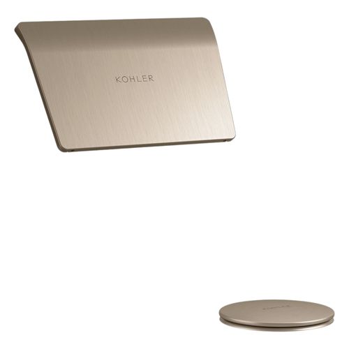 Main product image of Tea-For-Two Bath Drain Trim (Vibrant Brushed Bronze), K-23857-BV