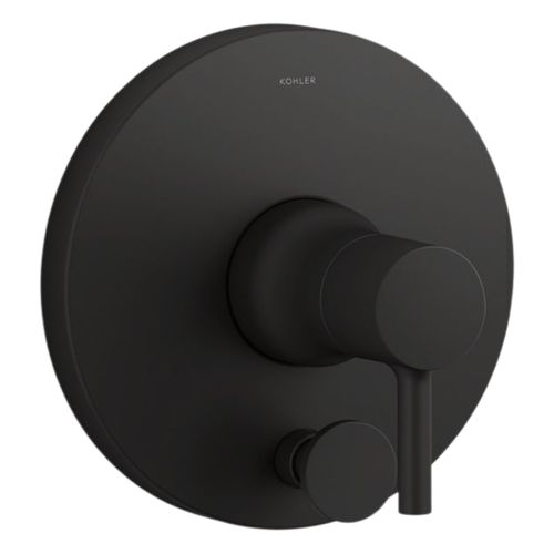 Main product image of Toobi Rite-Temp Valve Trim w/ Push-Button Diverter (Matte Black), K-T8979-4-BL
