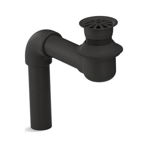 Main product image of Bathroom Sink Offset Drain w/ Open Strainer (Matte Black), K-7131-A-BL