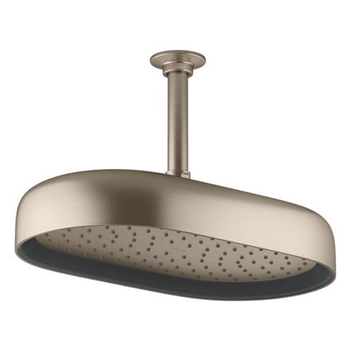 Main product image of Statement Oblong 14" Single-Function Rainhead, 2.5 Gpm (Vibrant Brushed Bronze), K-26294-BV