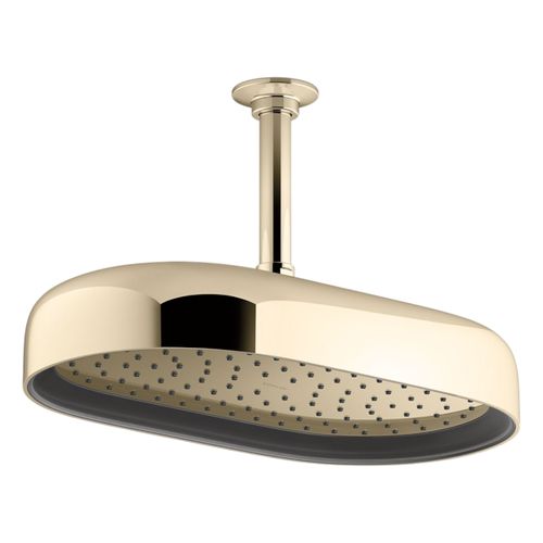 Main product image of Statement Oblong 14" Single-Function Rainhead, 2.5 Gpm (Vibrant French Gold), K-26294-AF