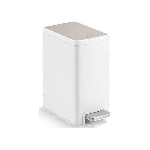 Main product image of 1-1/2-Gallon Step Trash Can (Stainless Steel + White), K-31319-STW