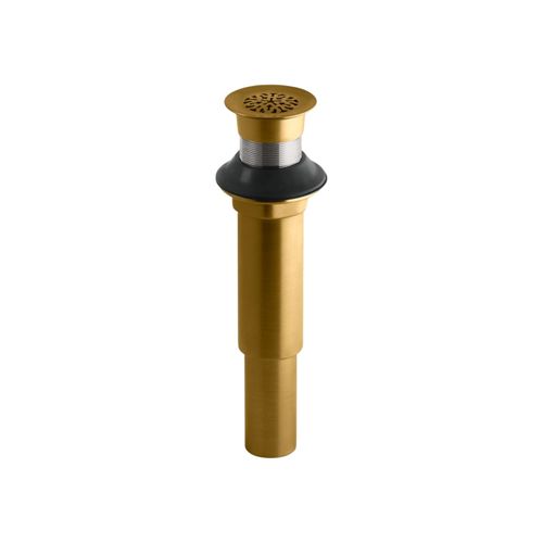 Main product image of Decorative Grid Drain Without Overflow (Vibrant Brushed Moderne Brass), K-7108-2MB