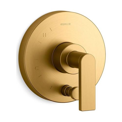 Main product image of Rite-Temp Valve Trim w/ Push-Button Diverter And Lever Handle (Vibrant Brushed Moderne Brass)