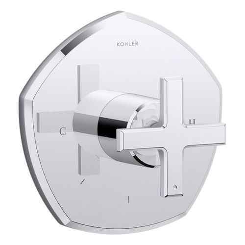 Main product image of Occasion Mastershower Temperature Control Valve Trim w/ Cross Handle (Polished Chrome), K-T27040-3-CP