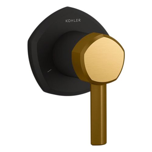 Main product image of Occasion Mastershower Transfer Valve Trim w/ Lever Handle (Matte Black w/ Brushed Moderne Brass), K-T27042-4-BMB