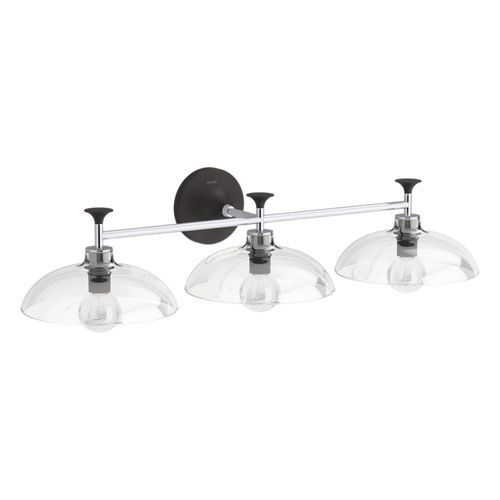 Main product image of Tone Three-Light Sconce (Polished Chrome w/ Matte Black), K-31770-SC03-CBL