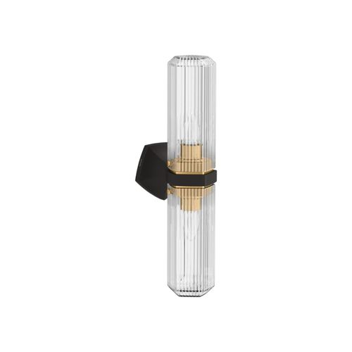 Main product image of Occasion Two-Light Sconce (Black w/ Brass Trim), K-31777-SC02-BML