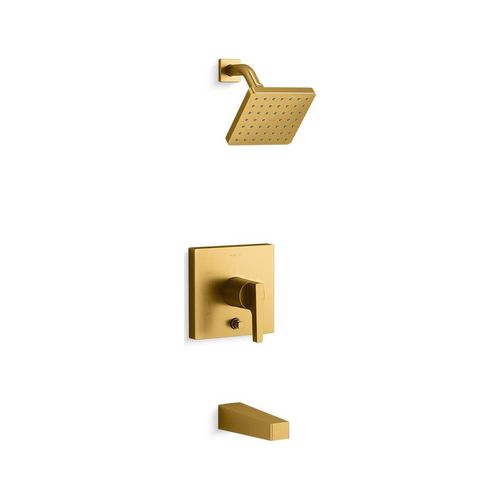 Main product image of Rite-Temp Bath And Shower Trim Kit w/ Push-Button Diverter, 2.5 GPM (Vibrant Brushed Moderne Brass)